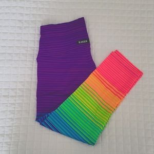 K-DEER capri leggings, size XL, multicolor